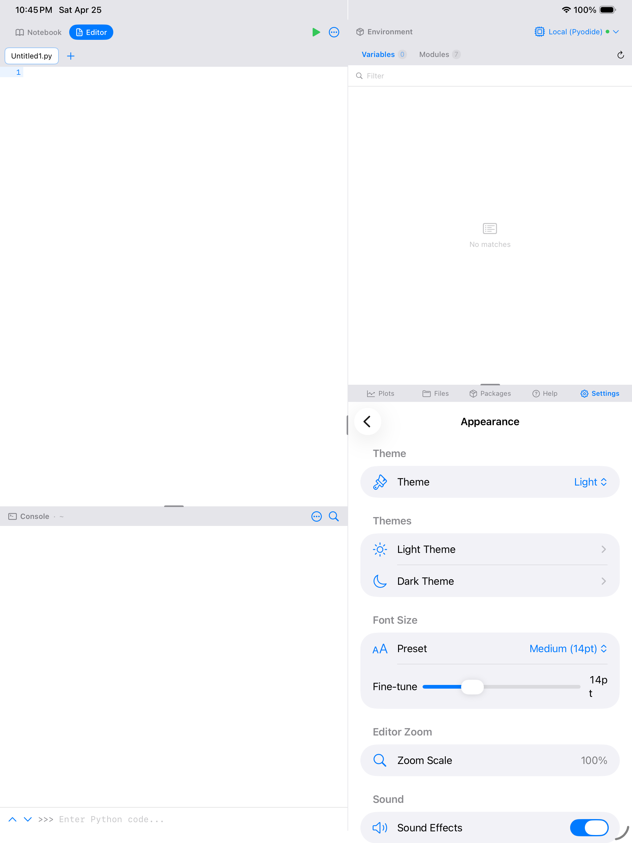 Accent color selector on iPad