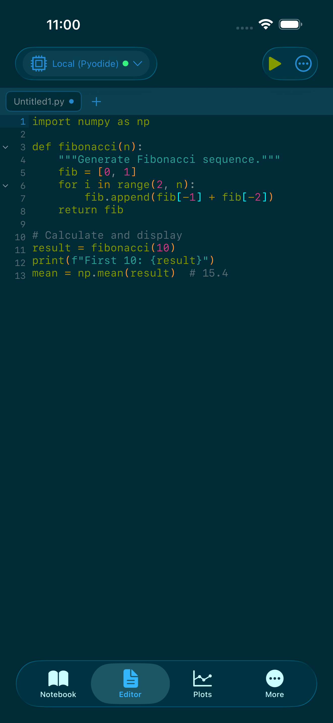 Solarized Dark theme applied to the editor